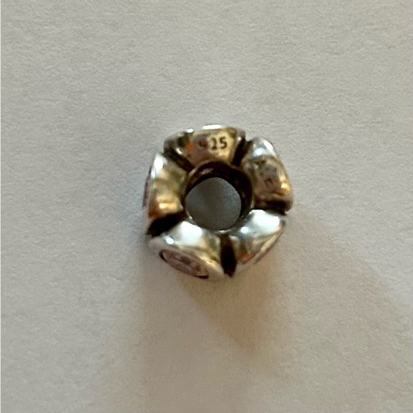 RETIRED! Pandora pink Oval Lights Charm - Picture 2 of 5